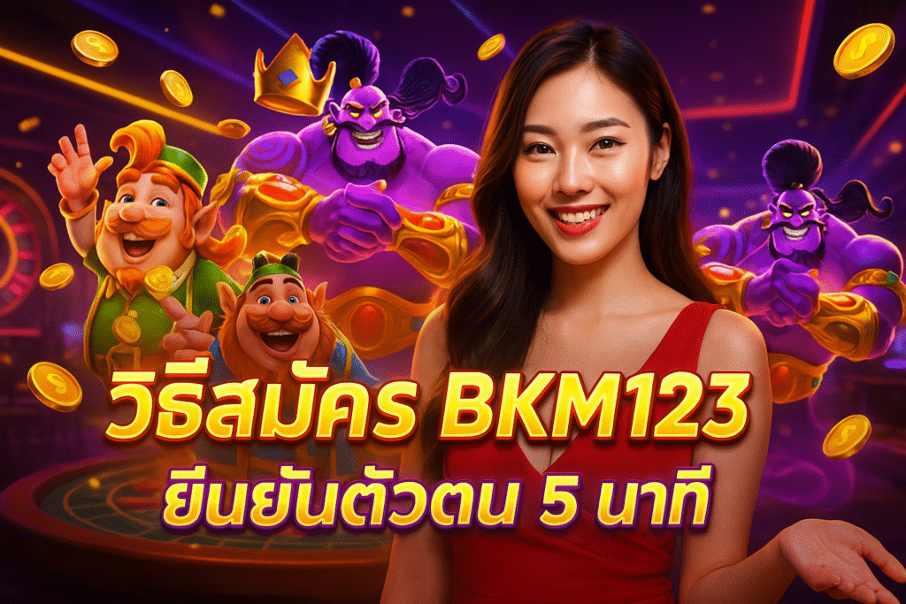 วิธีสมัคร BKM123 ยืนยันตัวตน 5 นาที